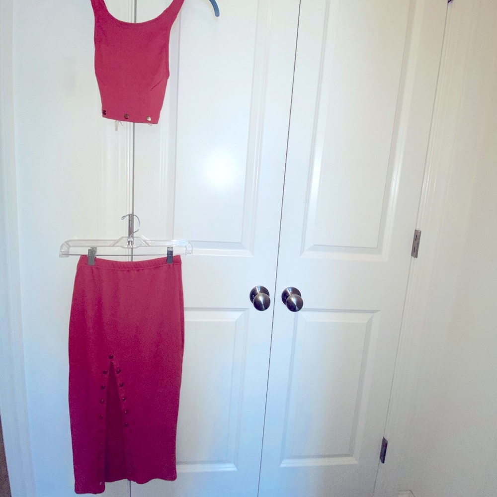 Halter and long skirt set